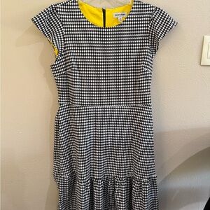 Shelby & Palmer Black and White Fit and Flare Midi Dress